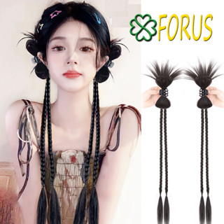  Tóc giả tết nơ kẹp càng cua JN02 💖FREESHIP💖 tóc tết đuôi sam tóc giả nữ tết nơ kẹp tóc nơ Sỉ 28k 