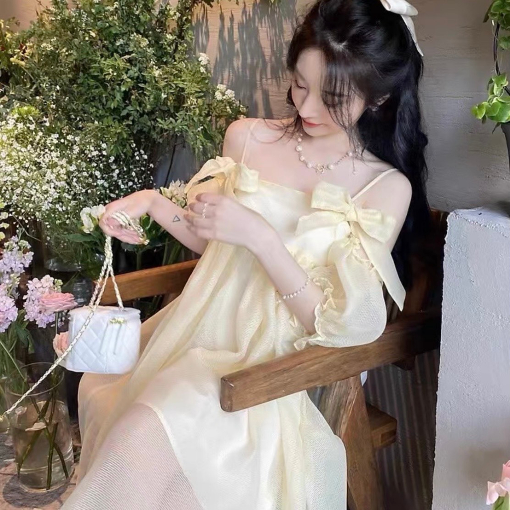 Đầm 2 dây nữ dáng babydoll dễ thương đi chơi, đi biển may 2 lớp cẩn thận