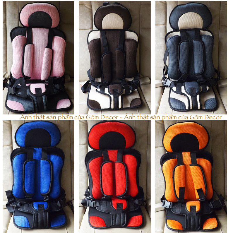 Đệm Ghế ô tô cho bé từ 6 tháng -12 tuổi - Đai an toàn cho em bé, trẻ em trên xe hơi - phù hợp mọi loại xe