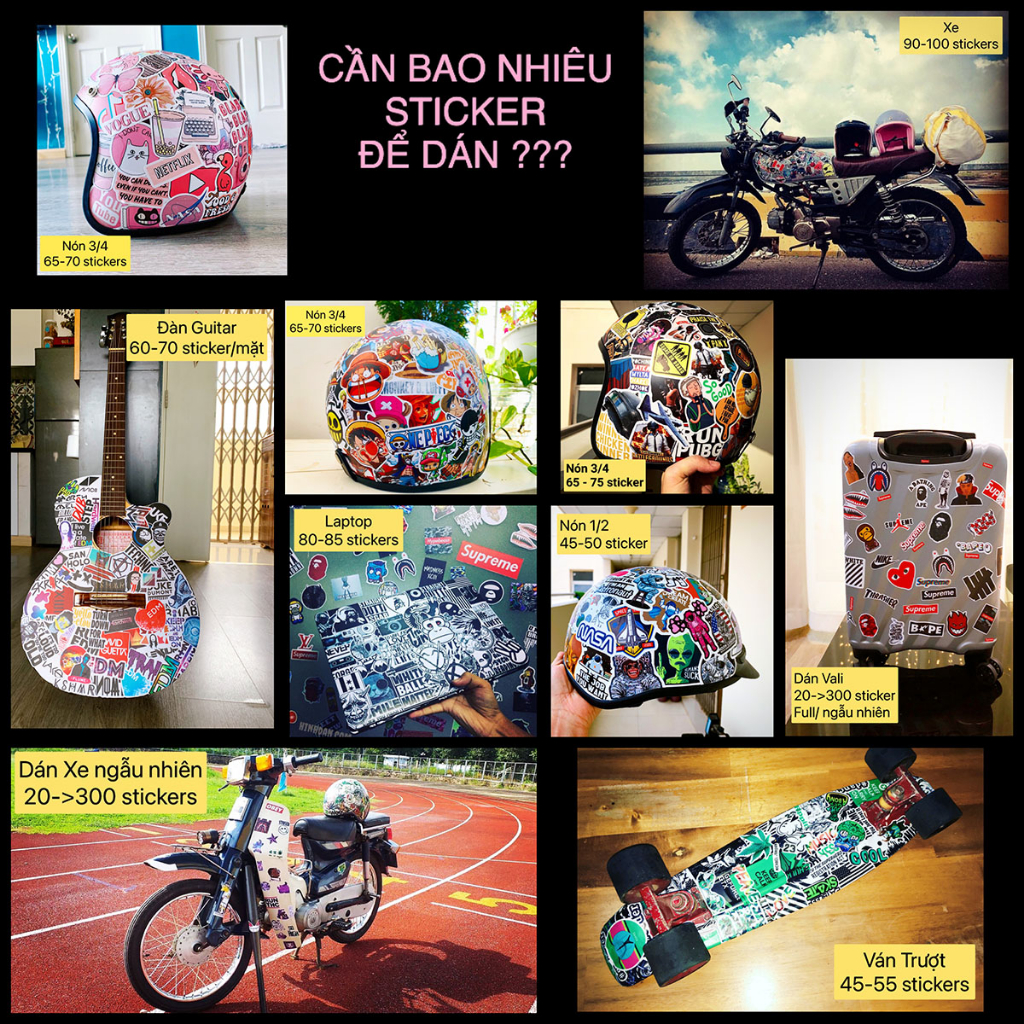 Sticker Dễ Thương Cute Ngẫu Nhiên - Chống Nước - Dán Trang Trí - Kích Thước 4-7cm