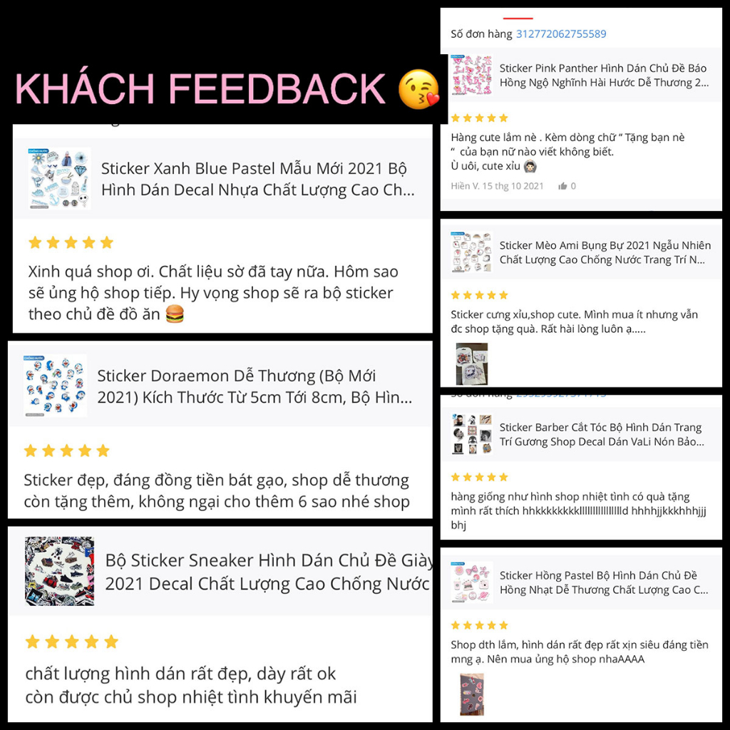 Sticker Dễ Thương Cute Ngẫu Nhiên - Chống Nước - Dán Trang Trí - Kích Thước 4-7cm