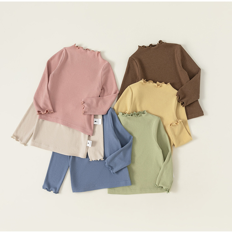 Size  Áo thu dài tay cho bé gái hàng loại 1 - MBang, áo giữ nhiệt cho bé gái, chất thun nhung mềm co giãn