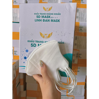 Thùng 100 chiếc khẩu trang 5d Linh Đan, Khẩu trang kháng khuẩn ôm sát mặt không lem son môi