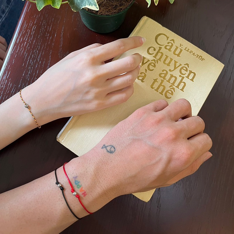 Vòng Tay May Mắn Hạt Thép Không Gỉ