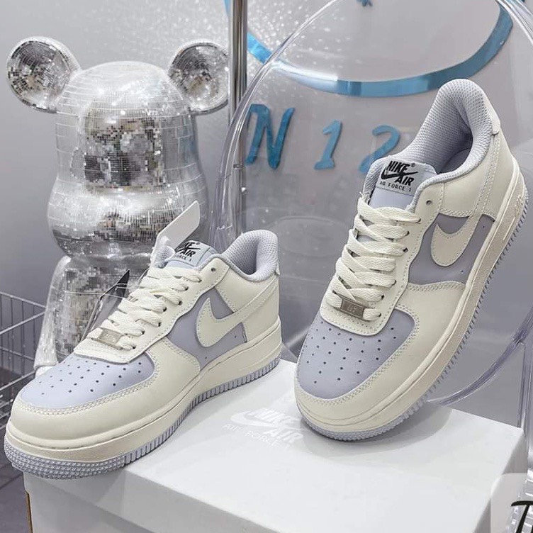 Siêu Hot Giày _Nike Air Force 1 Cream Khoai Môn, Giày AF1 Thể Thao Trắng Xanh kem Thời Trang Hàng Đẹp Full Box Bill