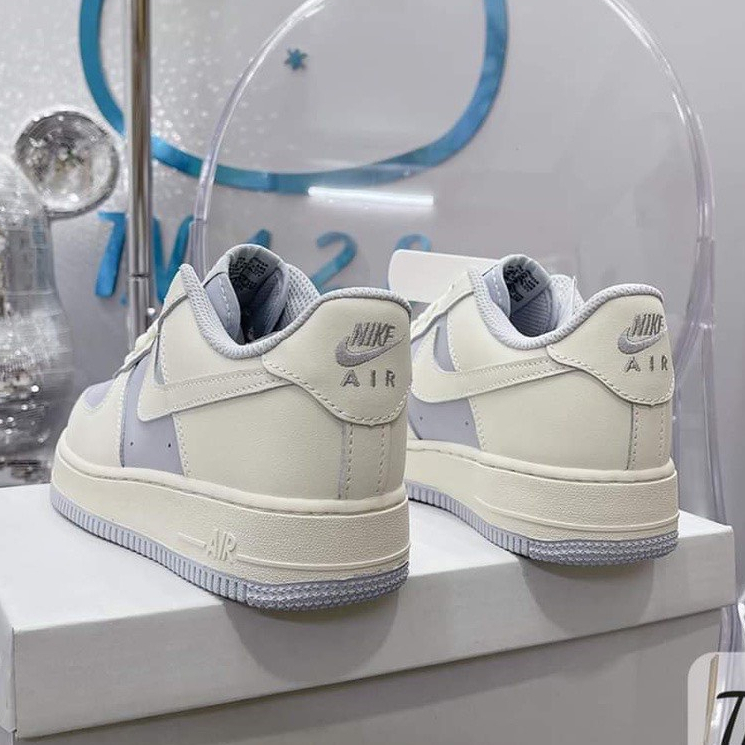 Siêu Hot Giày _Nike Air Force 1 Cream Khoai Môn, Giày AF1 Thể Thao Trắng Xanh kem Thời Trang Hàng Đẹp Full Box Bill