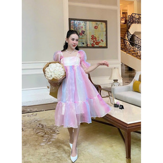 Đầm váy tơ kiếng 7 màu xoè phồng/bồng, váy dài tiểu thư công chúa độc lạ cao cấp, thời trang hotgirl dự tiệc sinh nhật