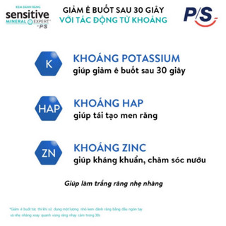 kem đánh răng giảm ê buốt P/S sensitive 100gr