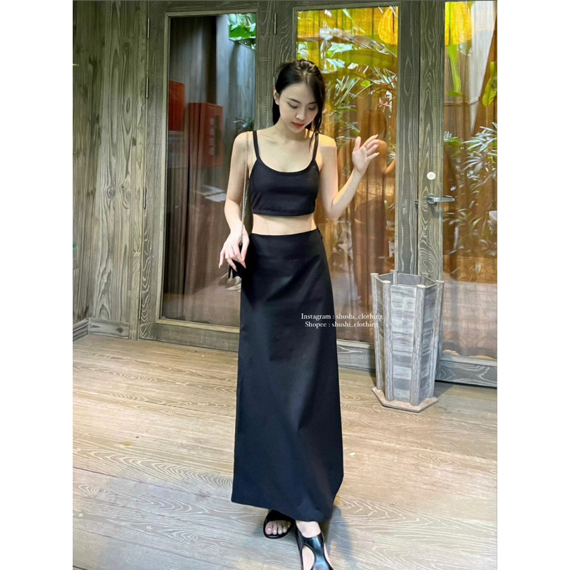 𝐀𝐛𝐫𝐚 - Áo Và Chân Váy Linen