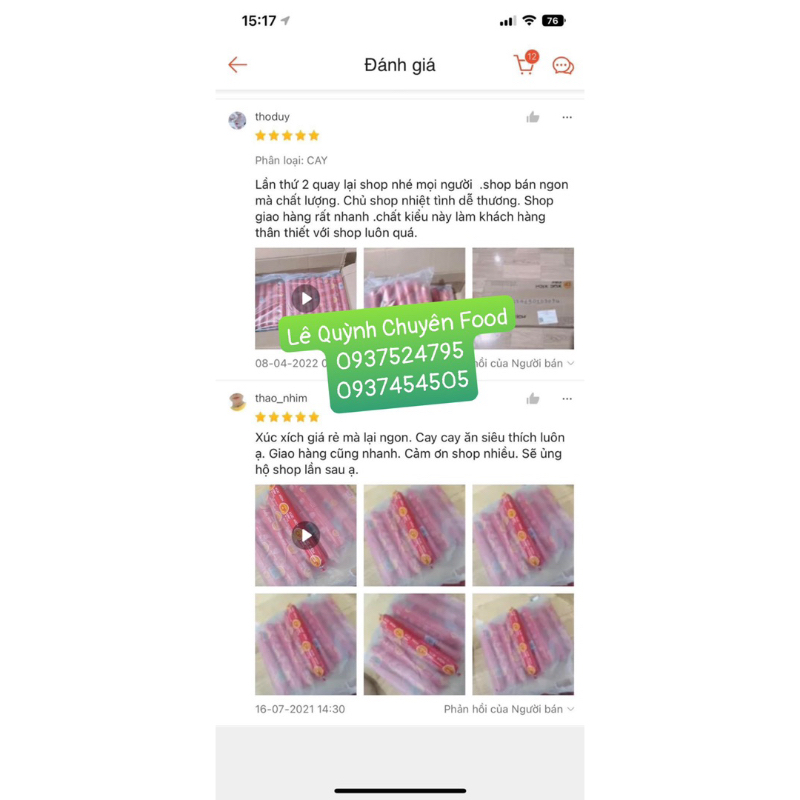 BỊCH 25 CÂY*60G XÚC XÍCH ĂN LIỀN CP VỊ CAY, HAM