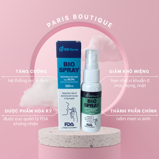 Xịt họng sinh học BD Ferm Bio Spray 30ml cho mẹ và bé hàng Hàn