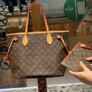 Set túi neverfull size lớn, kèm ví, da mềm
