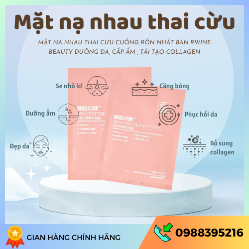 Mặt nạ nhau thai cừu cuống rốn Nhật bản Rwine beauty dưỡng da, cấp ẩm , tái tạo collagen Khenh_beauty | BigBuy360 - bigbuy360.vn