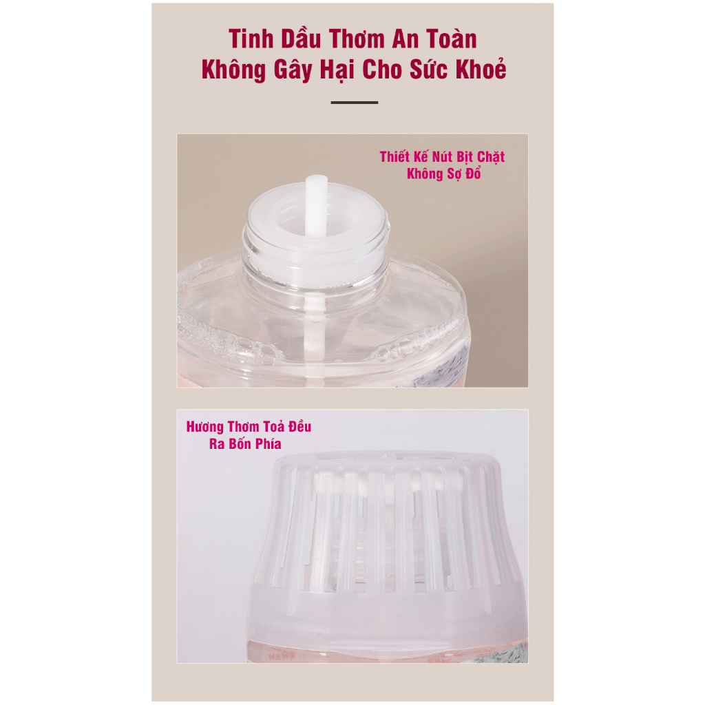 Tinh Dầu Thơm Phòng Vita - Tinh Dầu Khử Mùi Nhà Vệ Sinh, Sáp Thơm Phòng Ngủ, Tủ Quần Áo, Xe 400ml