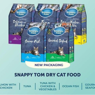   TÚI 1.5kg NGUYÊN SEAL  Hạt khô cho mèo SNAPPY TOM mix topping khô chất lượng NHÍM XÙ PETSHOP 