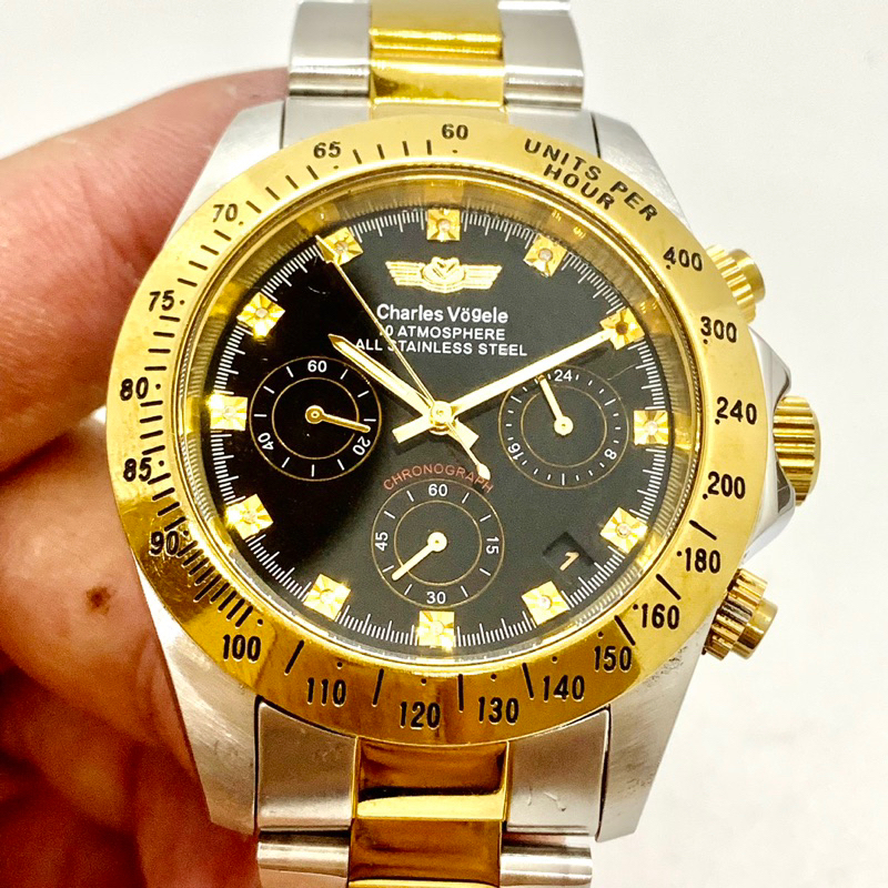 Đồng hồ 6 kim nam hiệu Charles Vögele - Anh chính hãng .