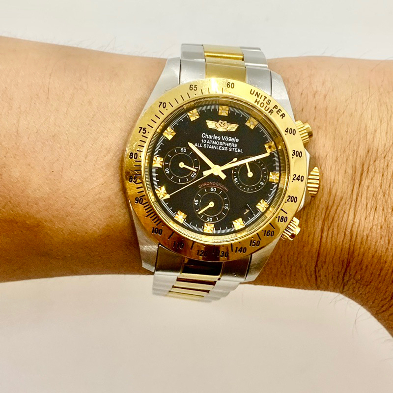 Đồng hồ 6 kim nam hiệu Charles Vögele - Anh chính hãng .