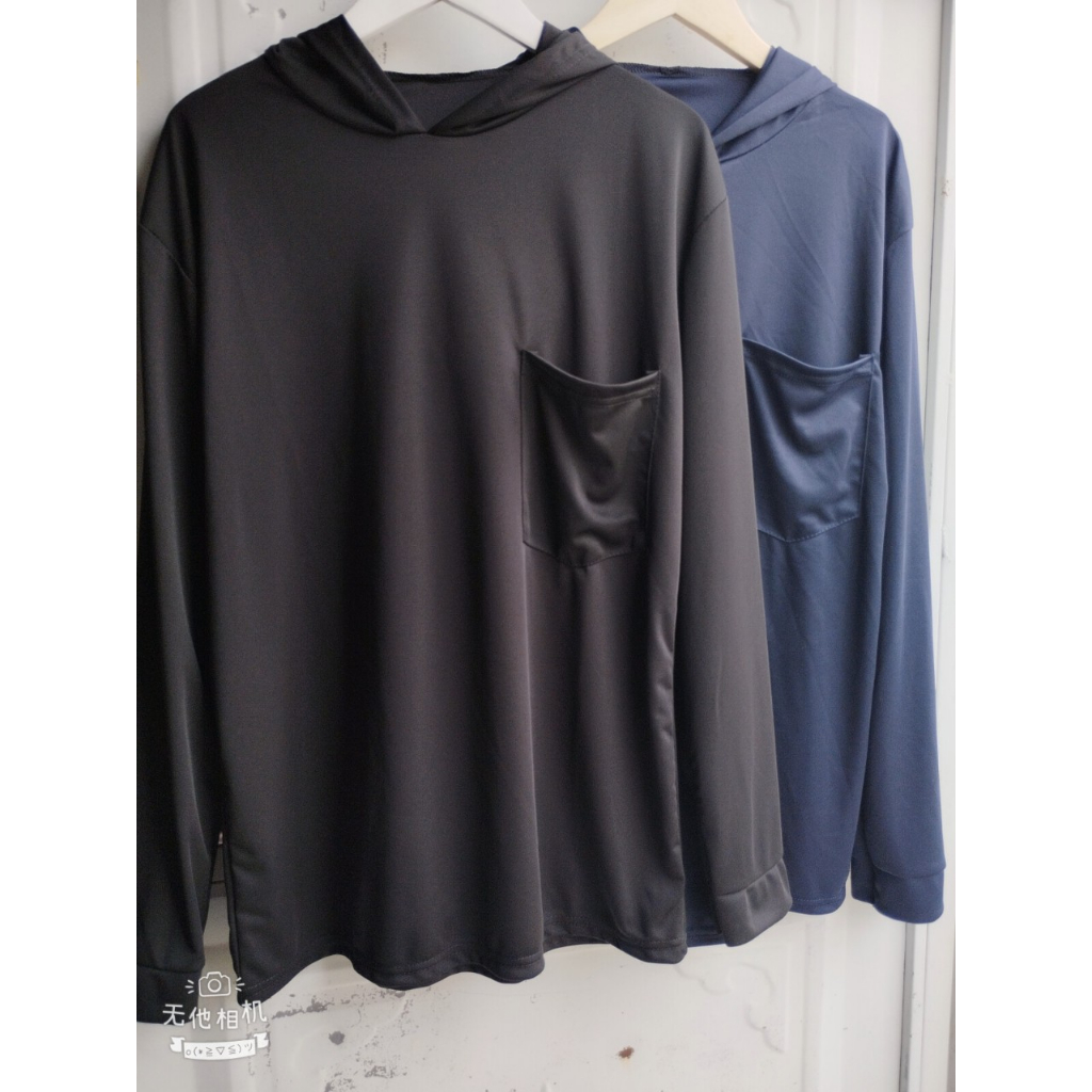 Áo thun nam tay dài có mũ vải thun mặc mát mặc ở nhà đi làm đều được loại áo thun nam giá rẻ