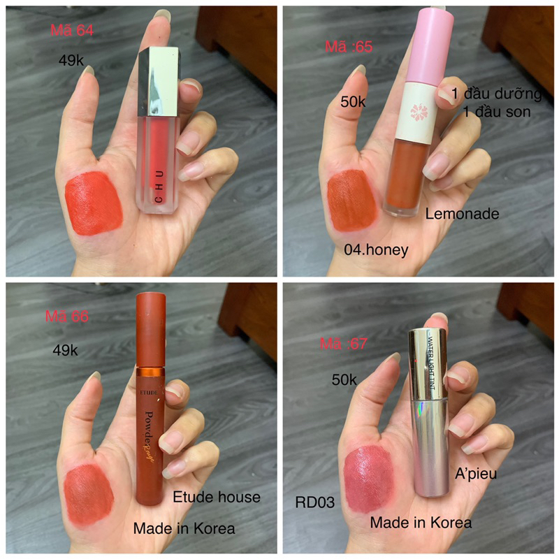 Son Tester/2hand Các Hãng Đủ Màu mã 64-67