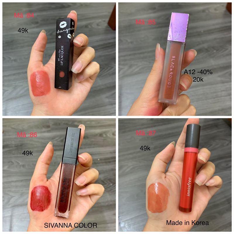 Son Tester/2hand Các Hãng Đủ Màu mã 84-87