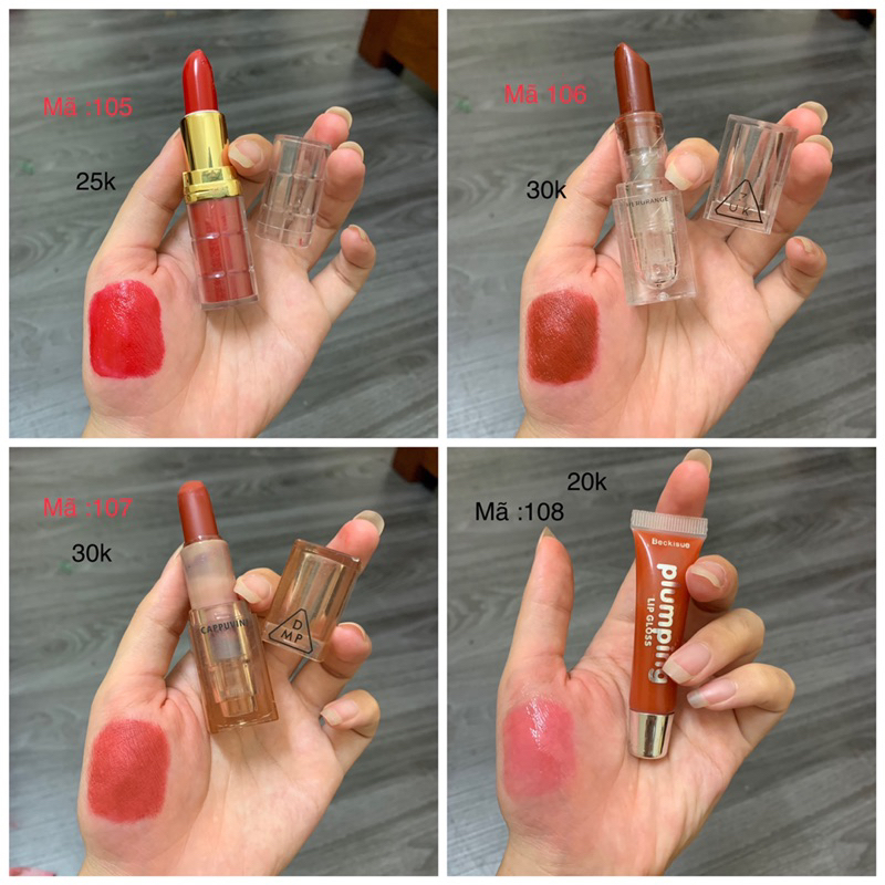 Son Tester/2hand Các Hãng Đủ Màu mã 105-108