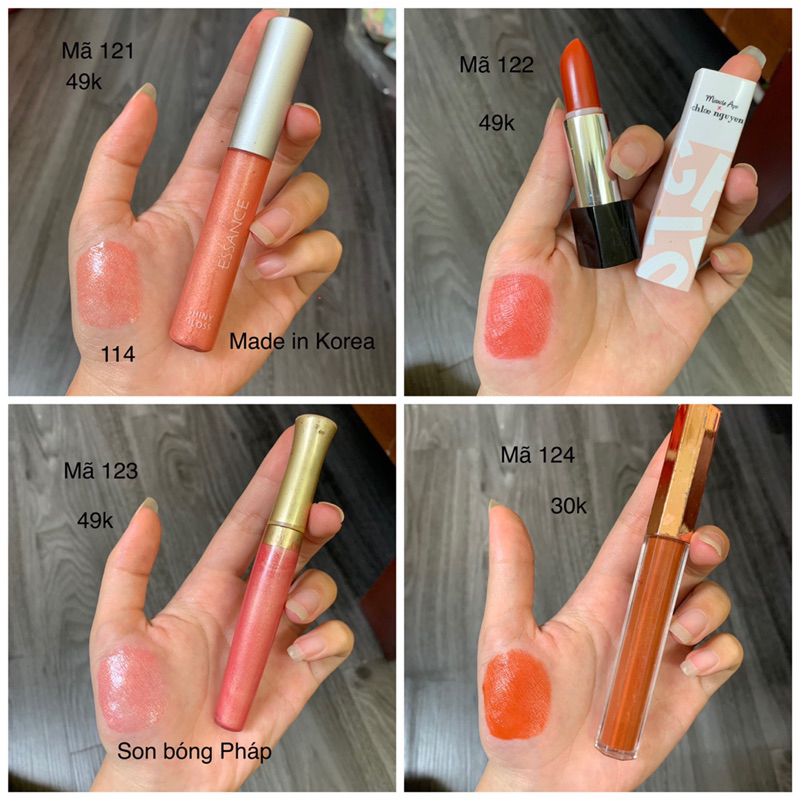 Son Tester/2hand Các Hãng Đủ Màu mã 121-124