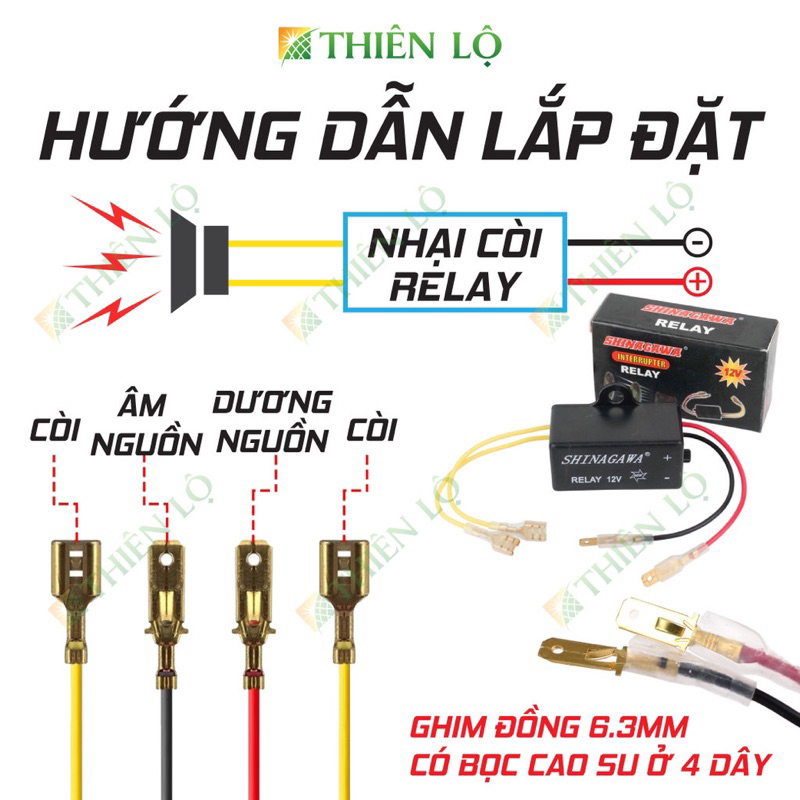 Còi Nhại Dồn Dập Xe Máy , Xe Máy Điện Lắp Đặt Dễ Dàng!