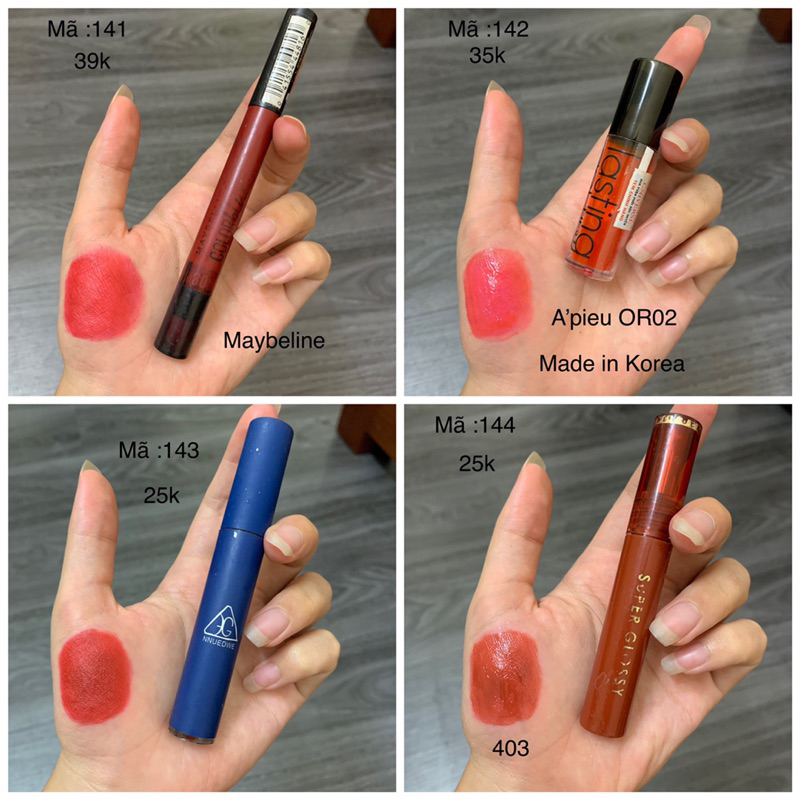 Son Tester/2hand Các Hãng Đủ Màu mã 141-144