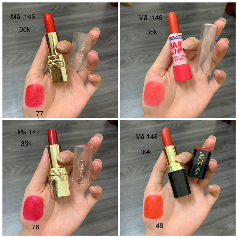 Son Tester/2hand Các Hãng Đủ Màu mã 145-148