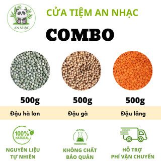 Combo đậu hạt dinh dưỡng, lăng đỏ, đậu gà, hà lan xanh