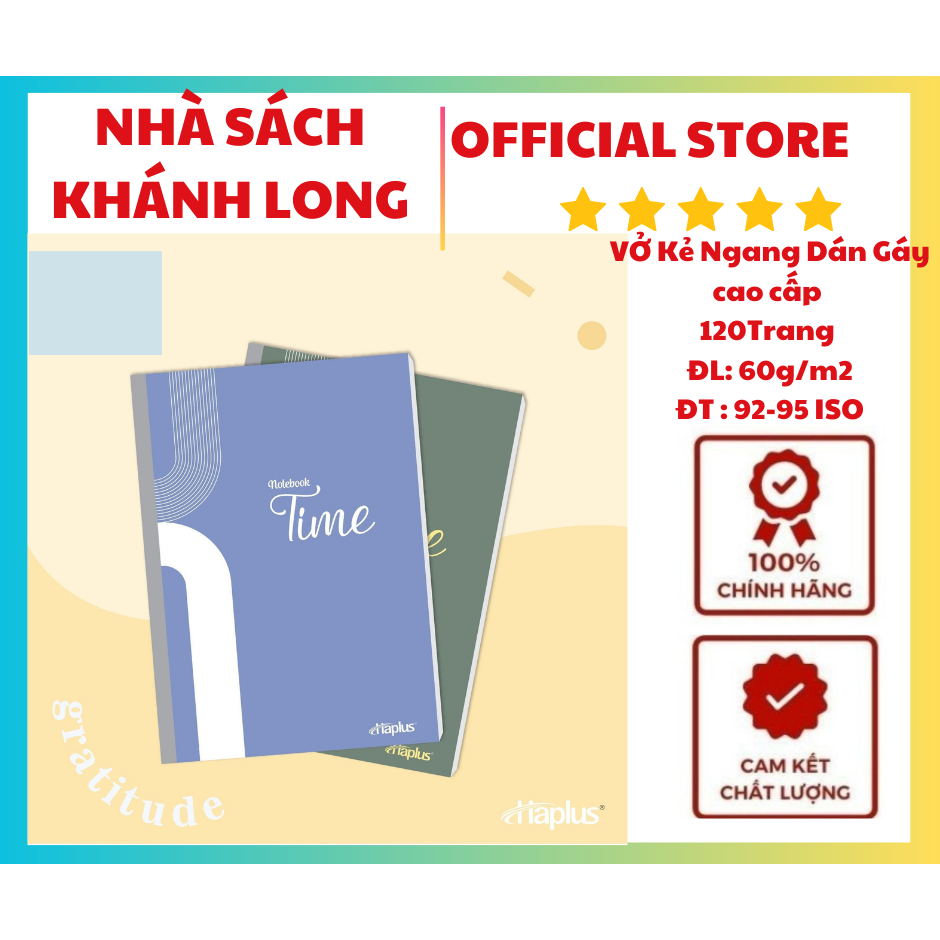 Vở kẻ ngang HAPLUS - Time 120 trang
