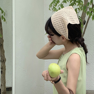Băng đô đan len, khăn trùm đầu, băng đô tam giác thêu đội đầu