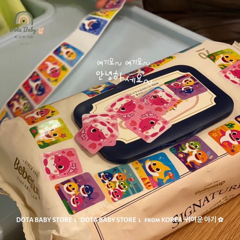 Bộ 200 Sticker BABYSHARK Nội Địa Hàn Cho Bé