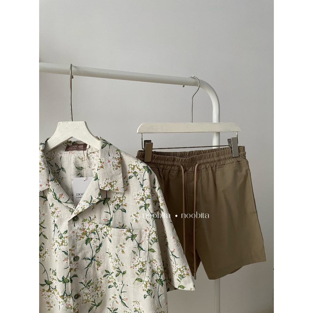 NOBITA HOME - Sơ mi tay ngắn hoạ tiết lá 7892