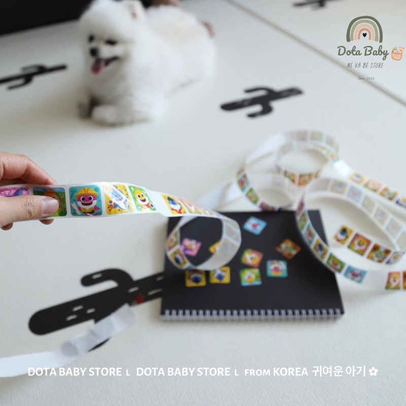 Bộ 200 Sticker BABYSHARK Nội Địa Hàn Cho Bé