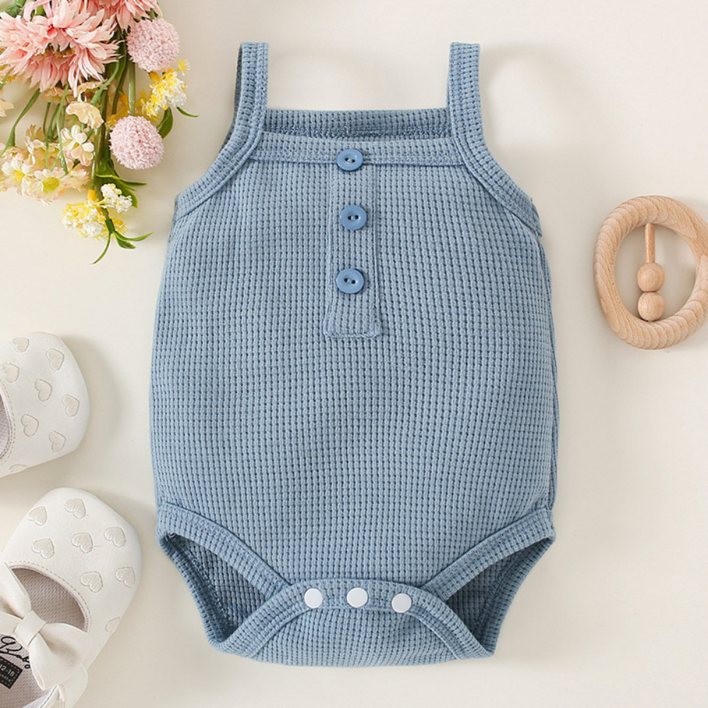 Body hai dây cho bé áo liền quần vải thông hơi thoáng khí size từ 0-1 tuổi BDT01