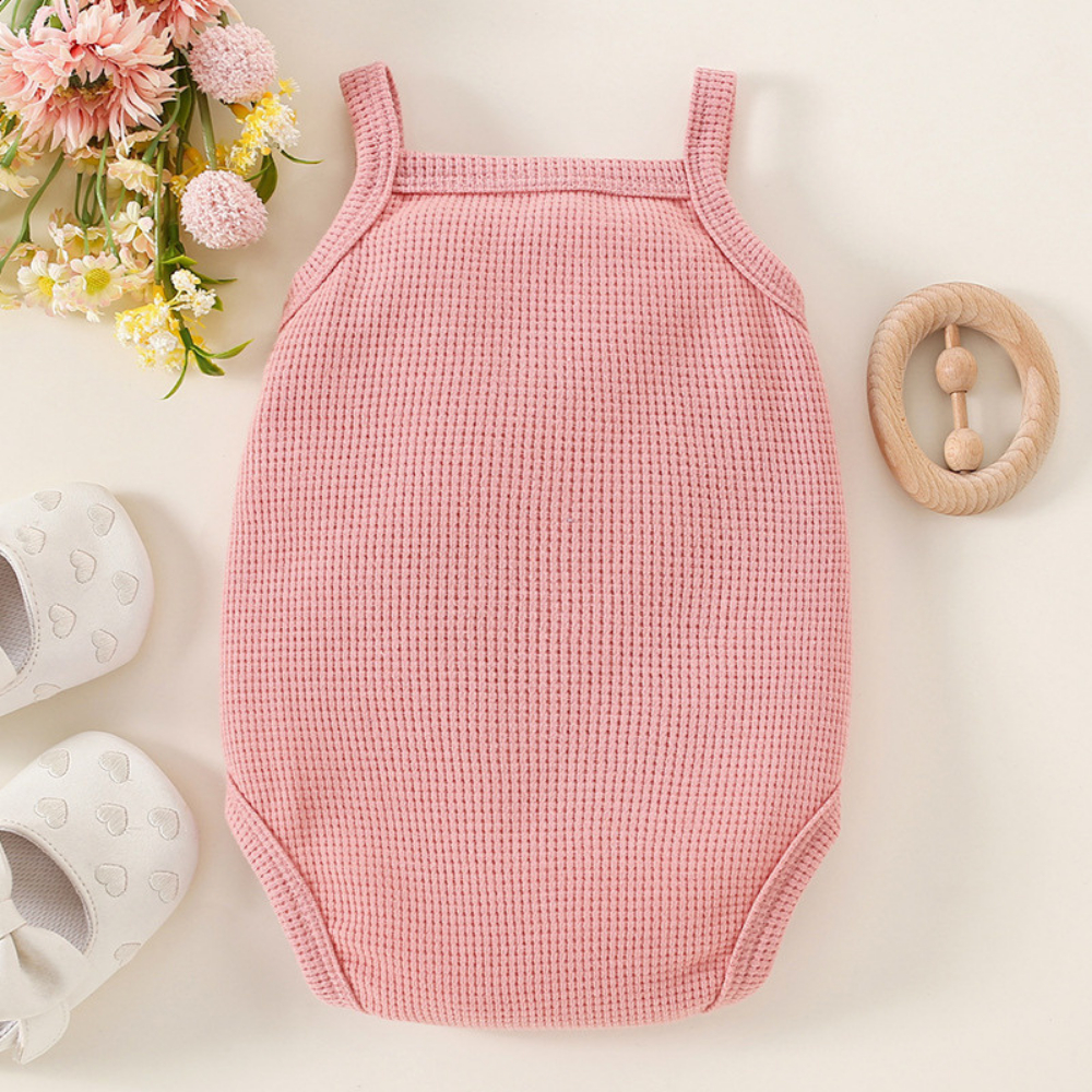 Body hai dây cho bé áo liền quần vải thông hơi thoáng khí size từ 0-1 tuổi BDT01