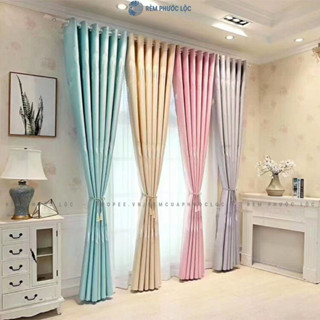 Rèm Cửa Sổ Cửa Chính Tone Màu Pastel Nhẹ Nhàng Phù Hợp Xu Hướng Hiện Đại Vải Gấm Cao Cấp Siêu Dày