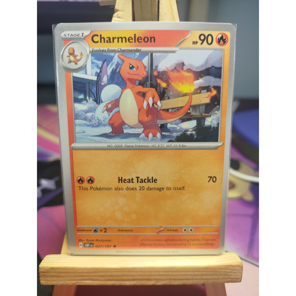 Thẻ Pokemon Charmeleon - 027/197 - Uncommon - OBFEN