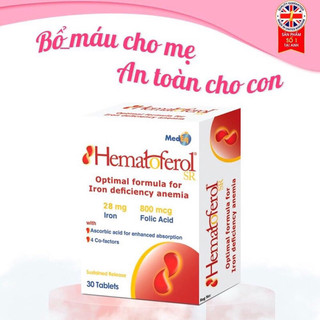 Viên uống bổ máu HEMATOFEROL a giúp bổ sung sắt cho phụ nữ đang mang thai, người thiếu máu do thiếu sắt
