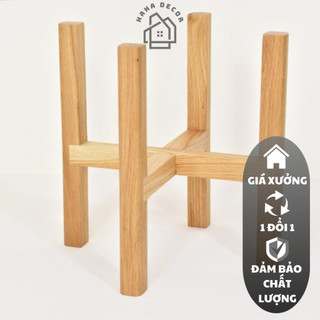 Chân Gỗ Đặt Chậu cây - Đôn Gỗ Để Chậu Hoa CCG01