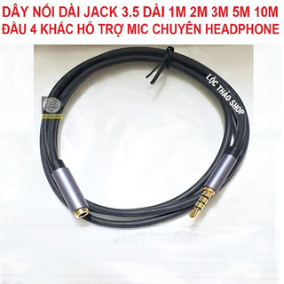 Cáp loa nối dài Jack 3.5 dài 1M 2M 3M 5M 10M chuyên dùng cho điện thoại tai nghe headphone (đầu 4 nấc)