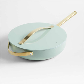 Chảo Ceramic có nắp Caraway Silt Green Non-Stick Ceramic Saute Pan