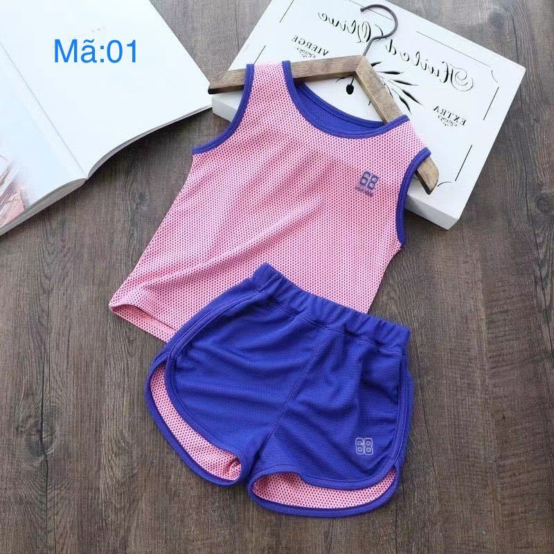 Bộ ba lỗ bé trai RICHKID, Bộ quần áo ba lỗ trẻ em chất liệu vải lưới co giãn, thoáng mát