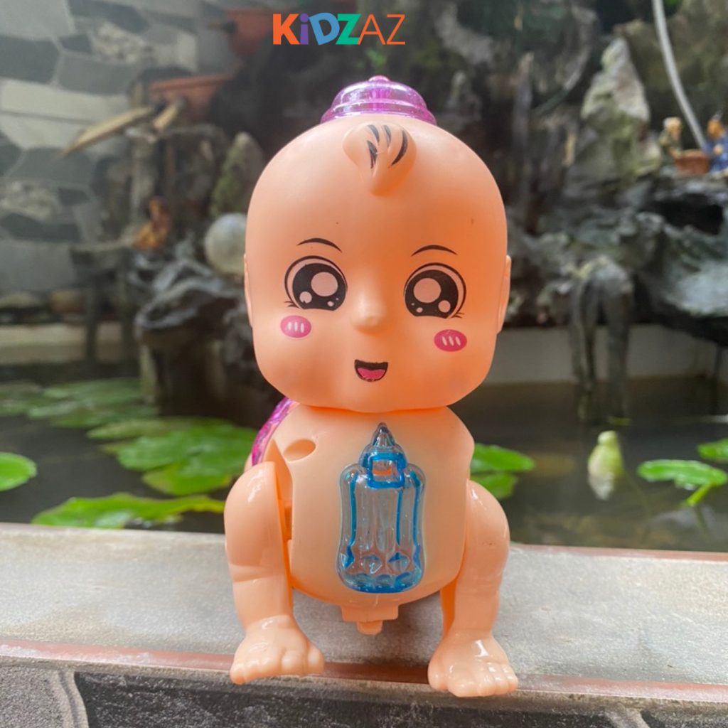 Đồ chơi bé tập bò vui nhộn có nhạc và đèn tặng kèm pin