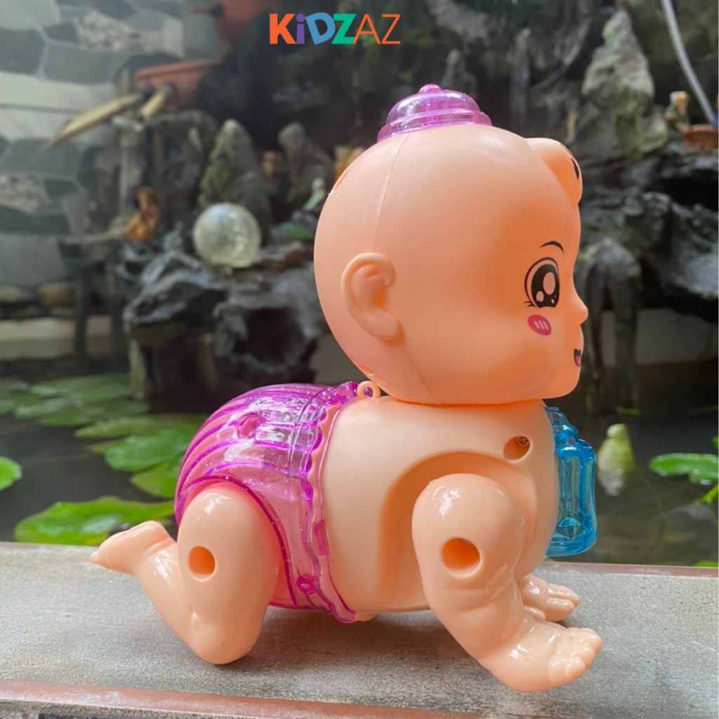 Đồ chơi bé tập bò vui nhộn có nhạc và đèn tặng kèm pin