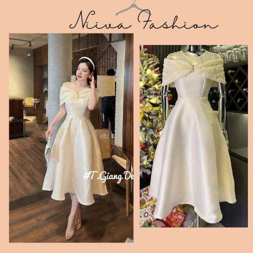 Set Váy Nữ Tiểu Thư Hoa Thêu, Váy Nữ Thêu Hoa Phối Ren Kèm Chân Váy Ren Đi Biển, Đi Chơi - Màu Trắng-N9