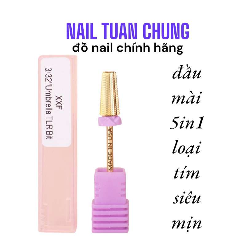 Đầu Mài Mỹ 5in1 Loại Siêu Mịn XXF , Mài Tím Bo Đầu Làm Nail Chuyên Nghiệp