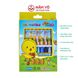HỘP GIẤY 18 Màu Sáp Gà / Bút Sáp Dầu Con Gà Vàng DA&PT / Đông A DA Hàn Quốc Chính Hãng