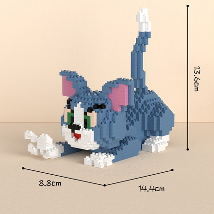 Mô hình lắp ráp 3D Tom and Jerry, Đồ chơi lắp ráp nhận vật hoạt hình cho bé, Mô hình decor Tom and Jerry